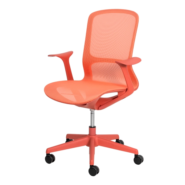 Cadeira de Escritório Diretor Boston Tela Mesh Vermelha