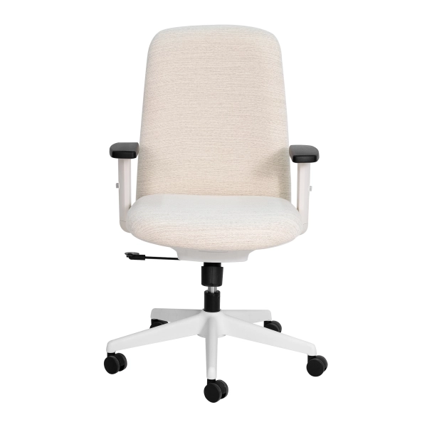 Cadeira De Escritório Diretor Nr17 Ergonômica Milano Confort Linho Off White