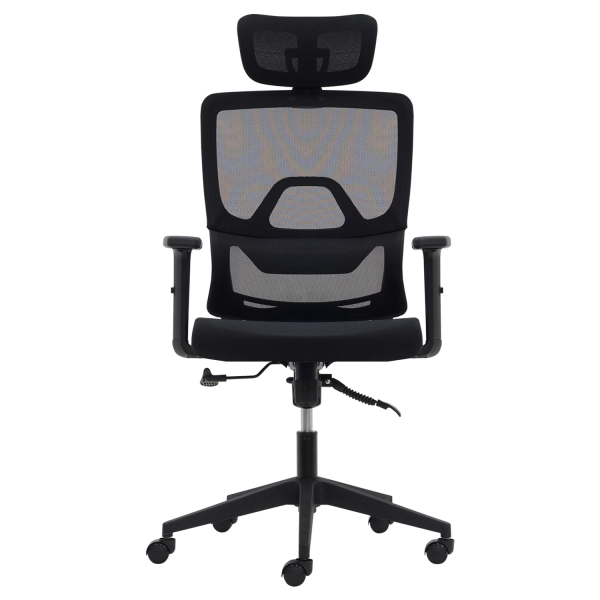 Cadeira de Escritório Ergonômica Ravena com Suporte Lombar Em Tela Mesh Preto