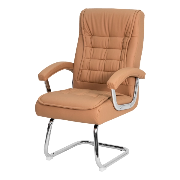 Cadeira De Escritório Fixa Munique Confort Ergonômica Caramelo