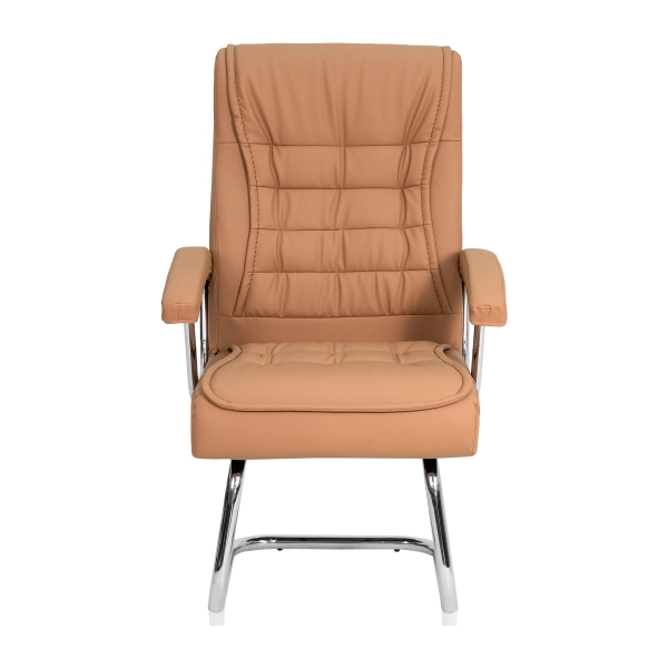 Cadeira De Escritório Fixa Munique Confort Ergonômica Caramelo