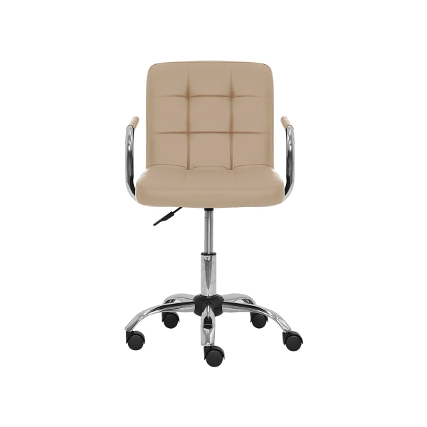 Cadeira De Escritório Gomos Nude com Altura Ajustável Estofada