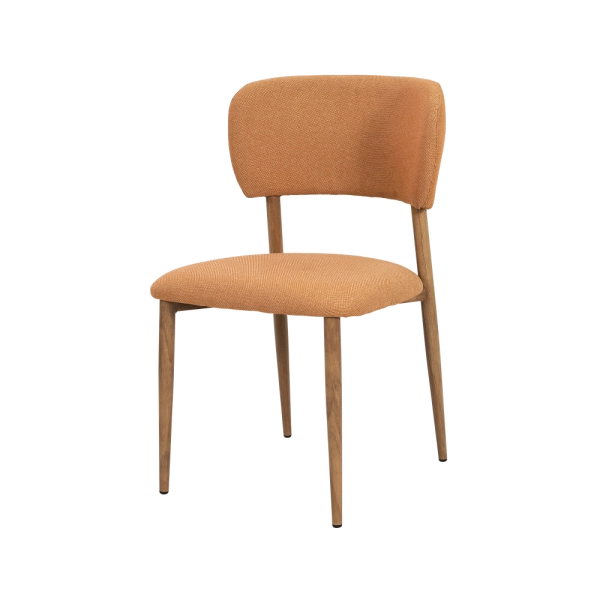 Cadeira de Jantar Alba Estofada Laranja Confort Waw design
