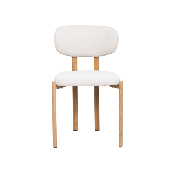 Cadeira De Jantar Lais Varm Estofada Base Madeira Waw Design