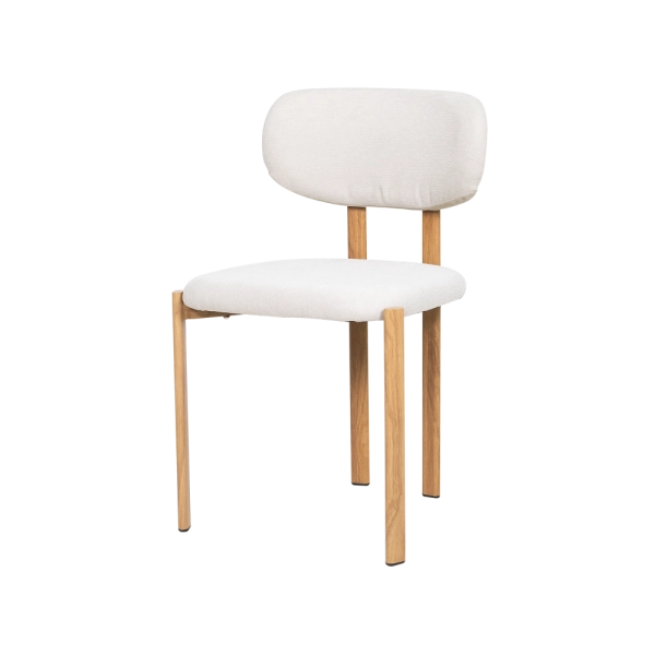 Cadeira De Jantar Lais Varm Estofada Base Madeira Waw Design