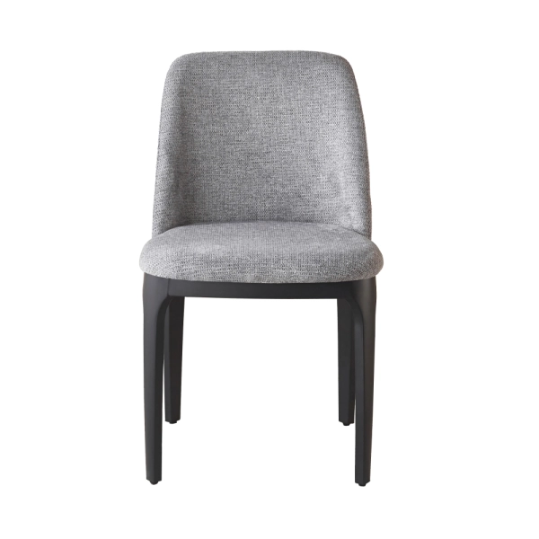 Cadeira De Jantar Livia Cinza Estofado Em Aço Waw Design