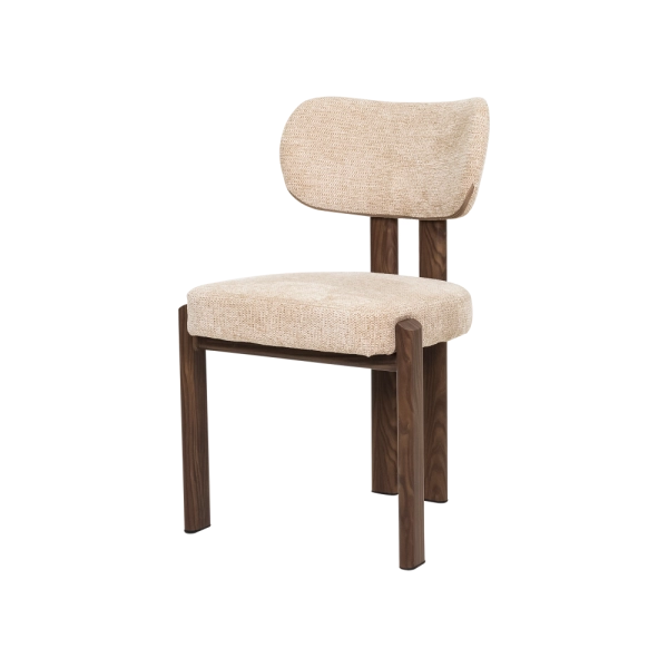 Cadeira De Jantar Nord Estofada Com Estrutura Amadeirada Waw Design
