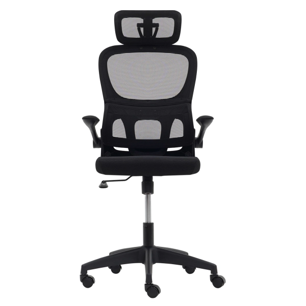 Cadeira Escritório Ergonômica Com Suporte Lombar Estofado E Apoio de Cabeça