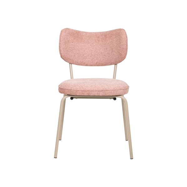 Cadeira Melina Decorativa Rosa Claro Design Moderno