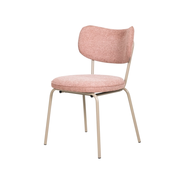 Cadeira Melina Decorativa Rosa Claro Design Moderno