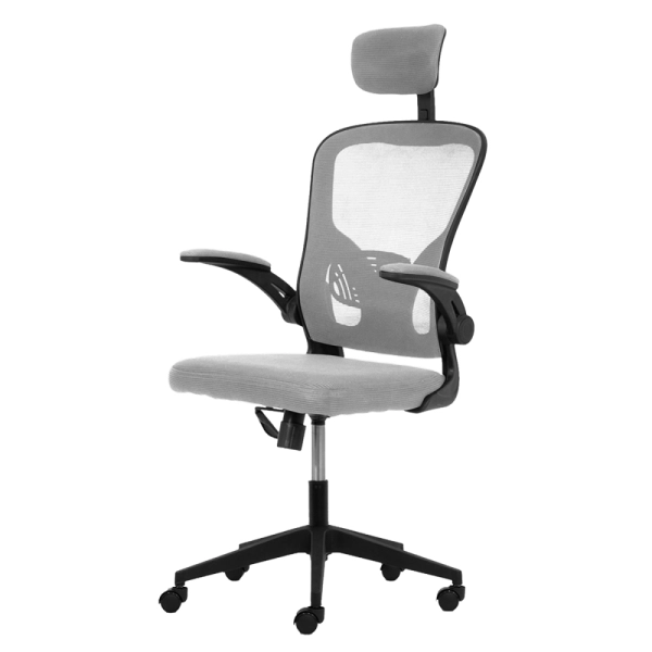 Cadeira Presidente De Escritório Ergonômica Best Mesh Cinza