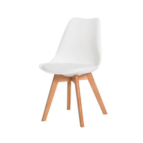 Kit 4 Cadeiras Leda Saarinen Design Branca Sala Cozinha Jantar