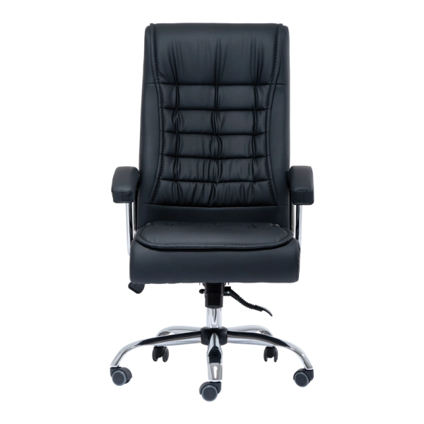 Kit Cadeiras de Escritório, 1 Cadeira Presidente Munique Big + 2 Fixas Preta - Waw Design
