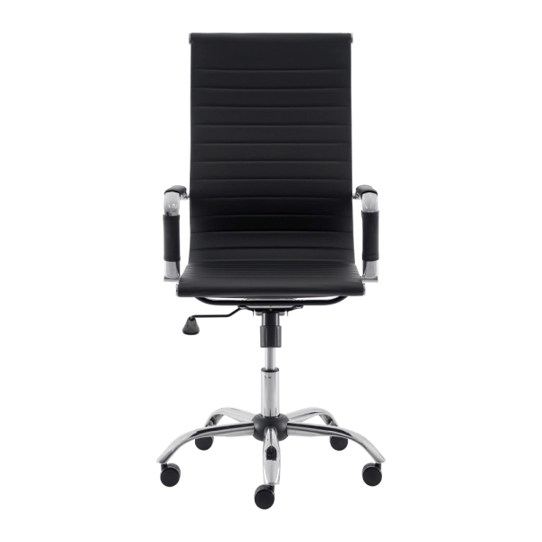 Kit Escritório Stripes 1 Cadeira Giratória Presidente 2 Cadeiras Interlocutor Fixa Preta Office
