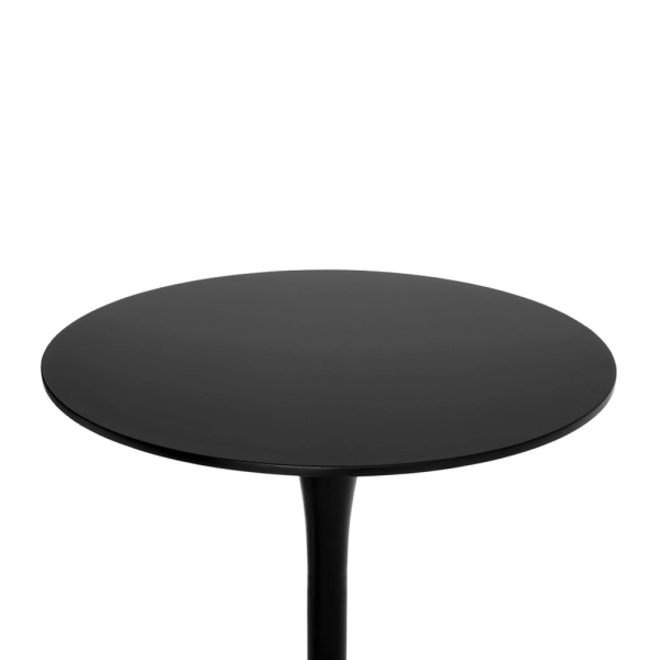 Mesa Bistrô Saarinen Tulipa Redonda Preta 60cm Waw Design