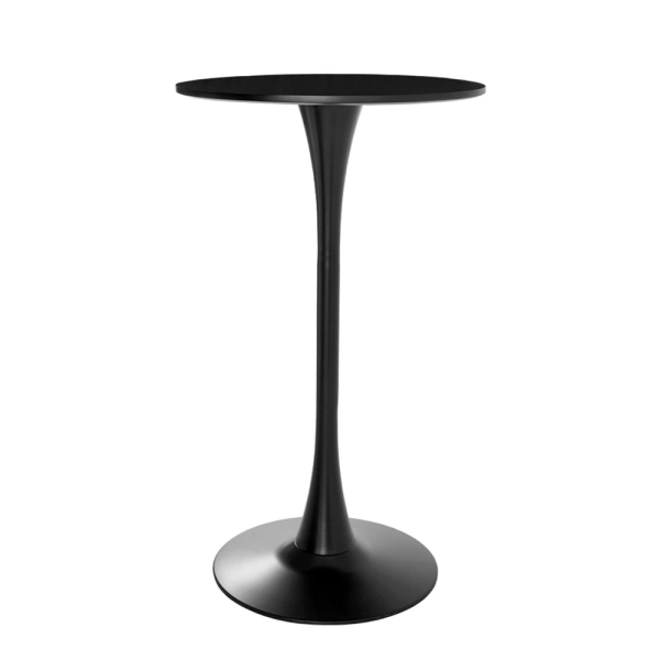 Mesa Bistrô Saarinen Tulipa Redonda Preta 60cm Waw Design