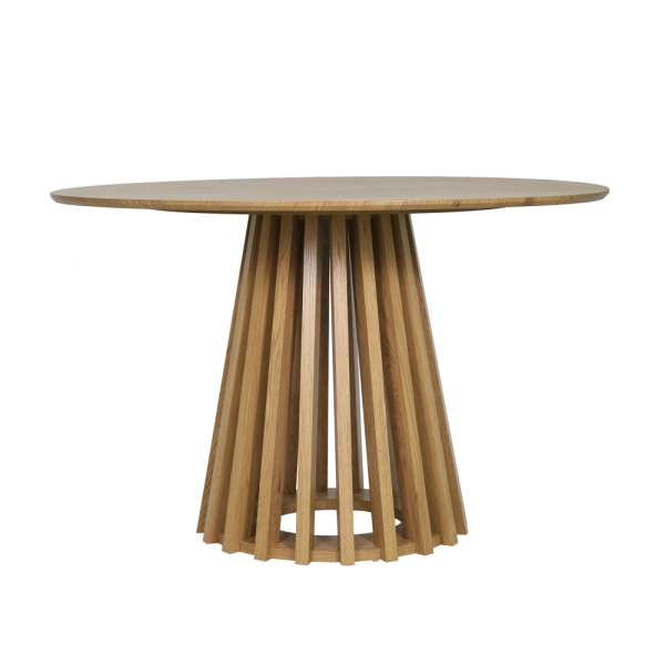 Mesa de Centro Decorativa Madeira Base Ripada Moderna Waw design