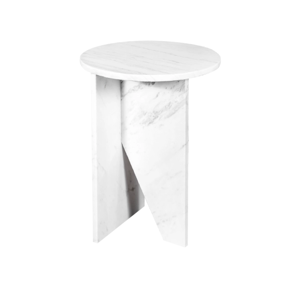 Mesa de Centro Lucy em Mármore Branco