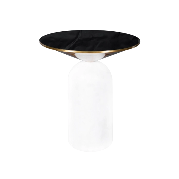Mesa de Centro Tampo Redondo em Marmore Branco