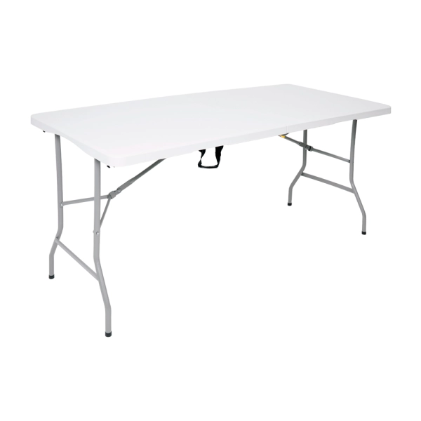 Mesa Dobrável Tipo Maleta Prática e Durável 180x70cm Branca - WAW Design