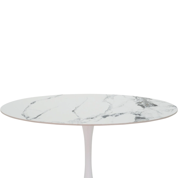 Mesa Saarinen Tulipa Jantar Oval 120x80cm Tampo Marmorizado