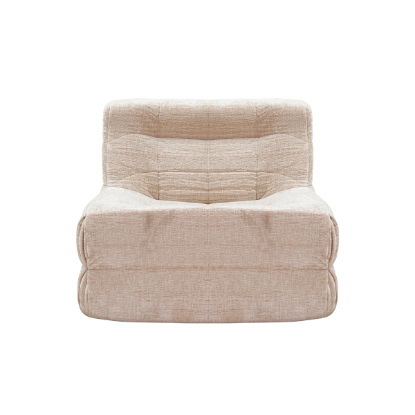 Poltrona Com Puff De Espuma Cor Nude