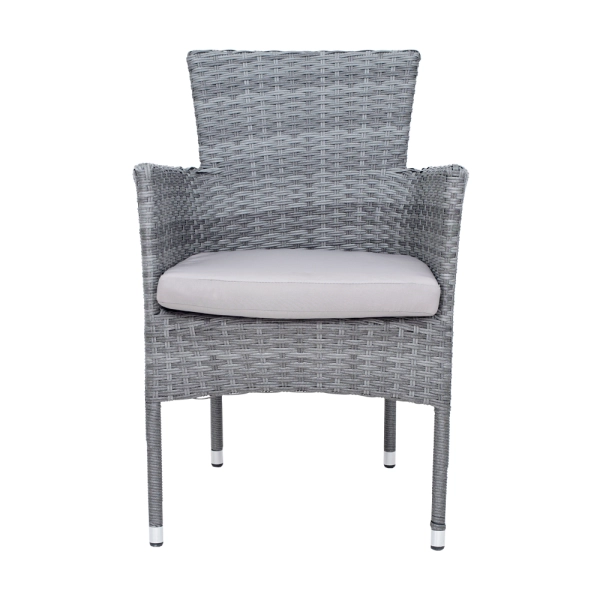 Poltrona em Rattan Davos na cor Cinza Para Área Externa - Waw Design