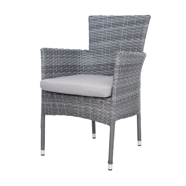 Poltrona em Rattan Davos na cor Cinza Para Área Externa - Waw Design