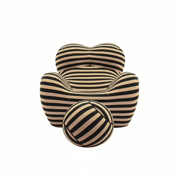 Poltrona UP5 BB Italia La Mamma Com Puff Listrado Nude